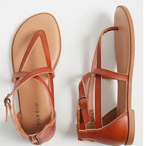 Torrid Brown Cognac Sandal Size 11